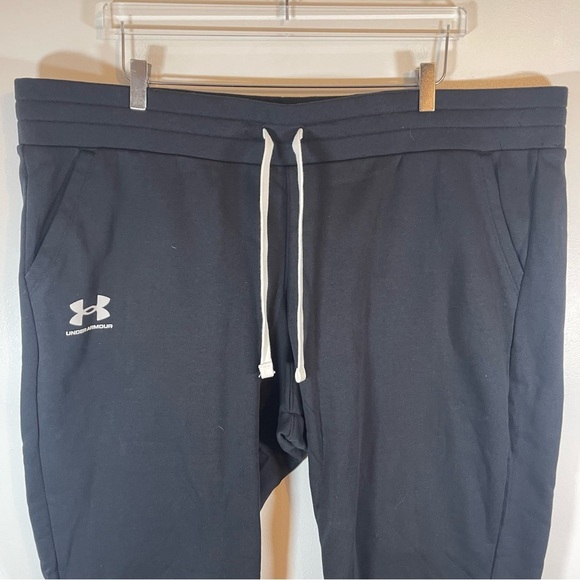 NWT Under Armour Women's UA Rival Fleece Joggers Black size 2X - Picture 6 of 9